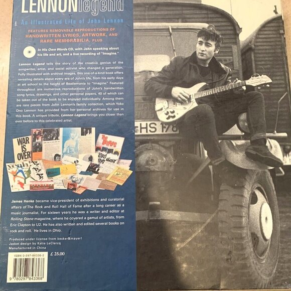 Lennon Legend Illustrated Biography Book & CD Set By James Henke Hardcover - Picture 2 of 12